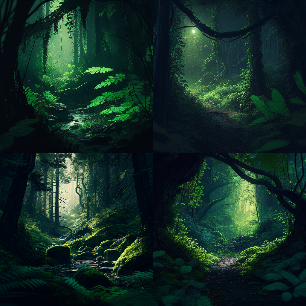 green, forest, light, beautiful, detailed, hd, ...