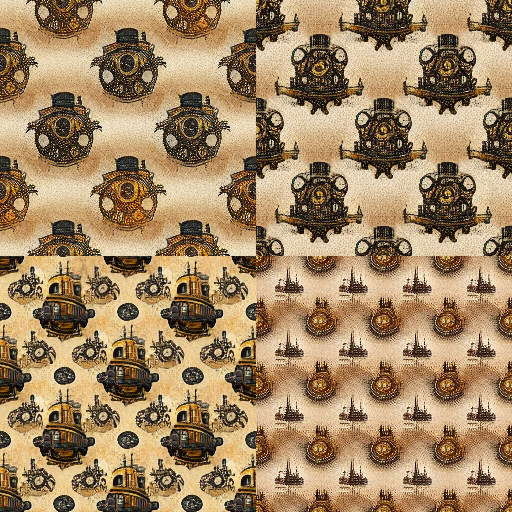 seamless pattern, HD, steampunk