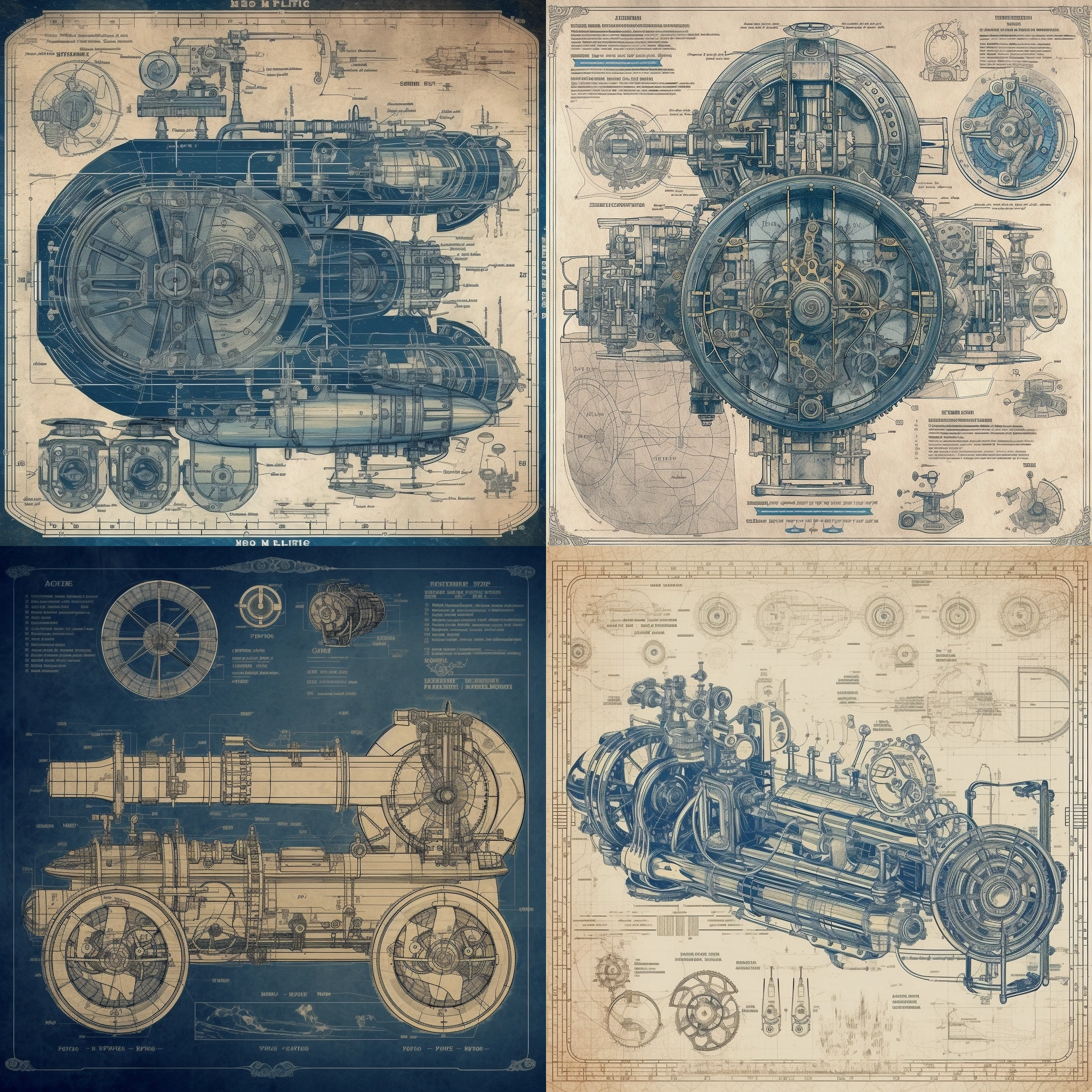 time machine, blueprints, detailed