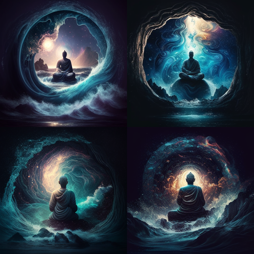 galaxy, universe, full body, sitting, buddha,  ...