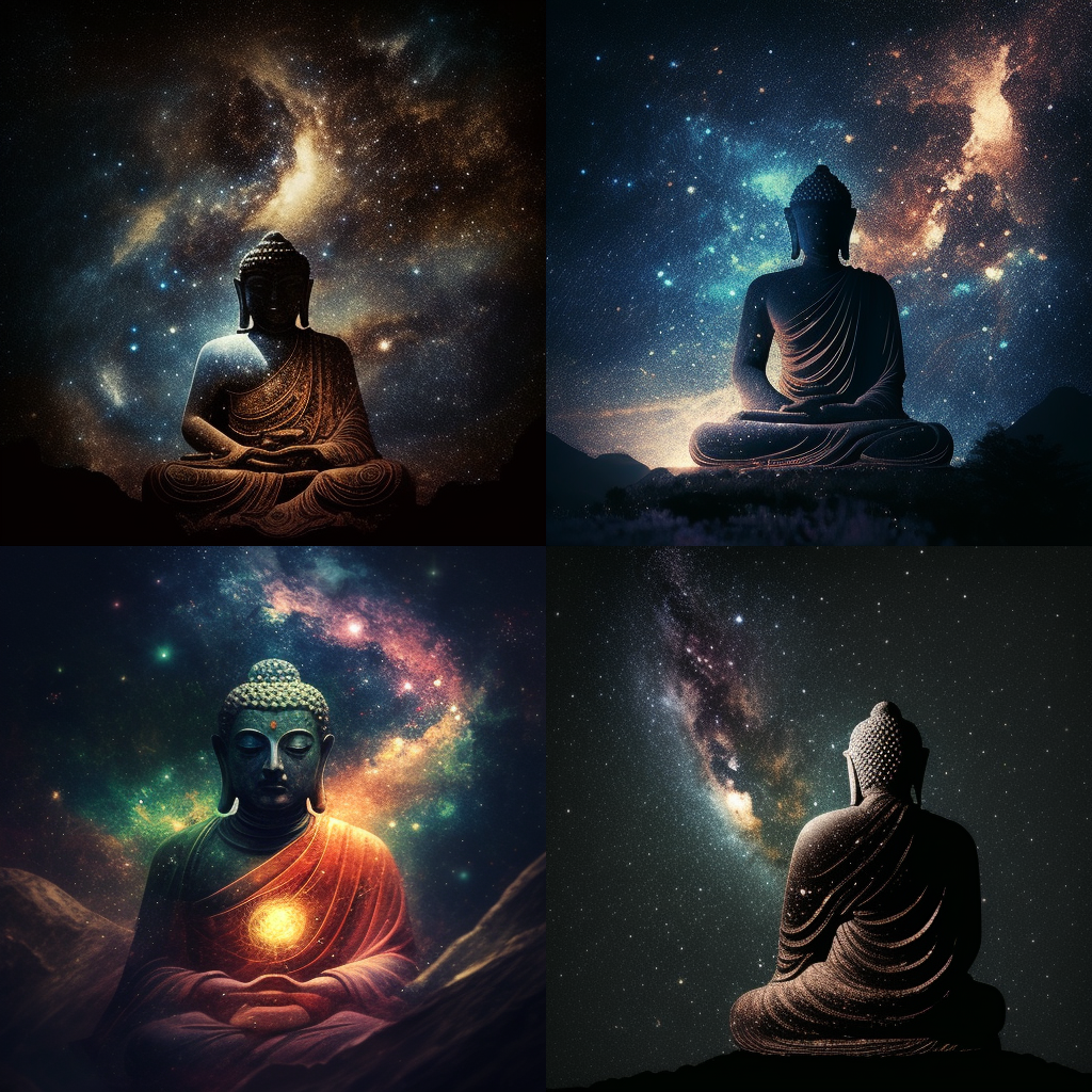 universe, star, light, buddha, wisdom