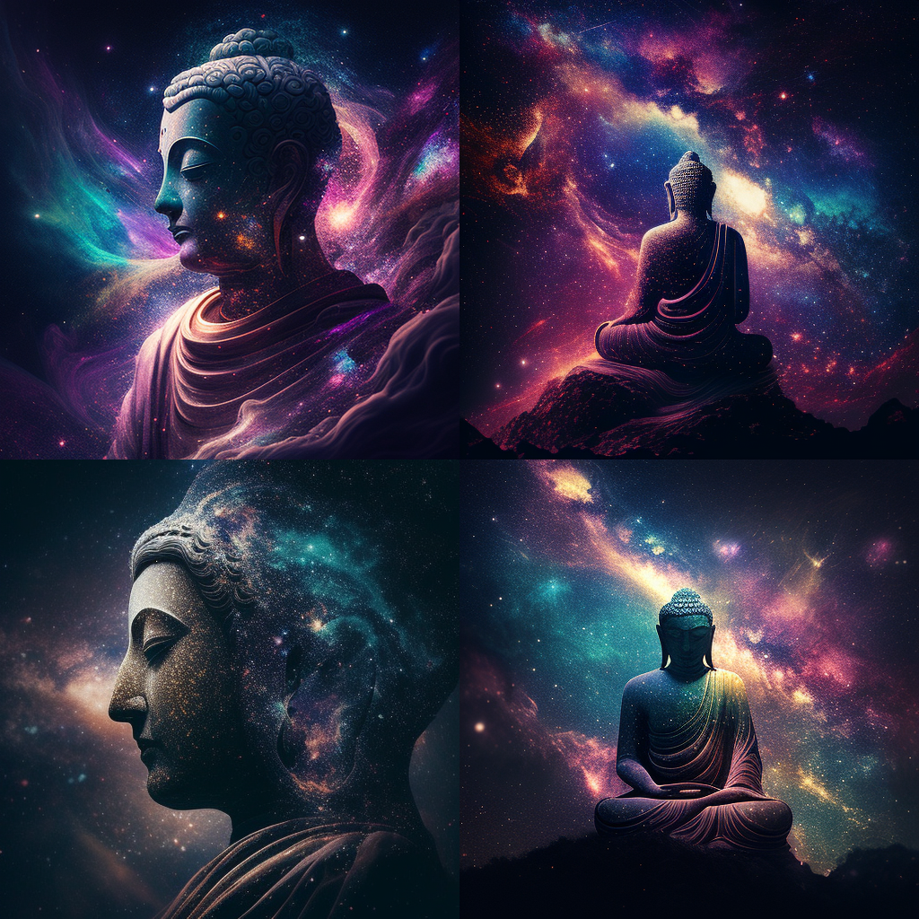 buddha, galaxy, wisdom