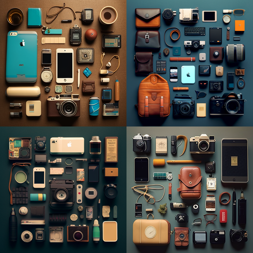 iphone, accessory, photo, Knolling