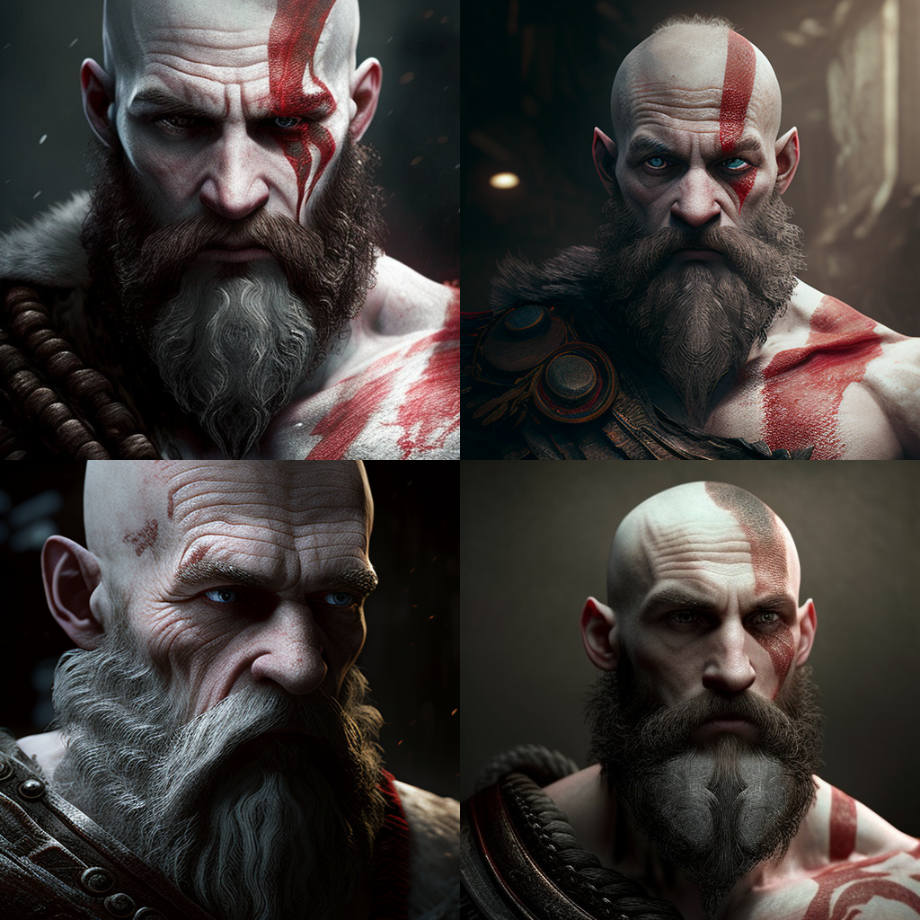 god of war, unreal engine, realistic, ultra detailed, 4k, hd